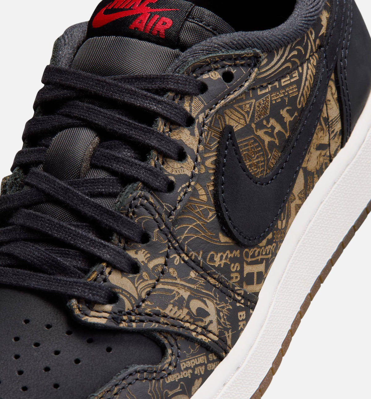 Air Jordan 1 Retro Low OG 黑红配色大童低帮休闲鞋 (GS)
