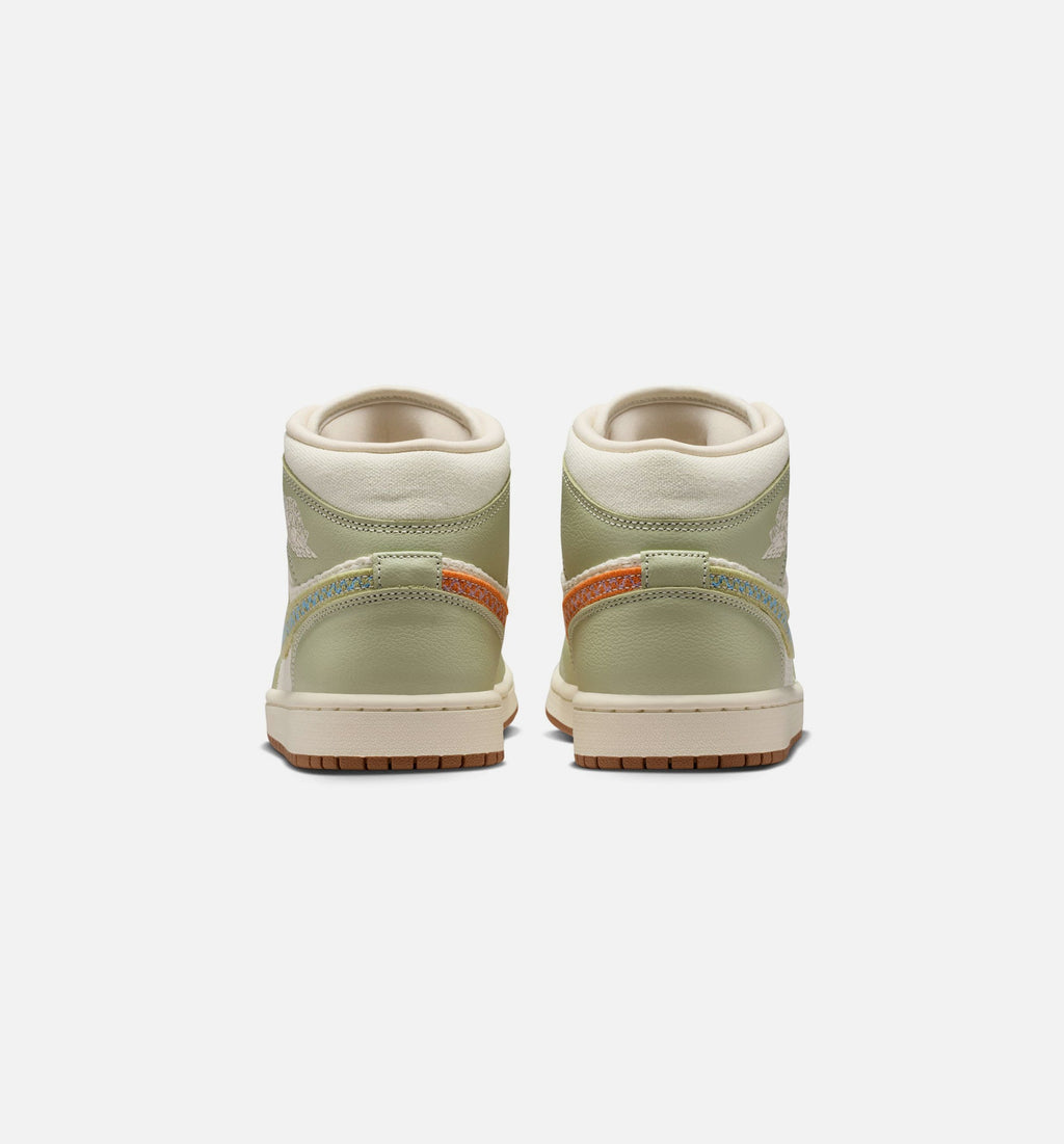 Air Jordan 1 Mid SE Women's Lifestyle Shoe - Olive Aura / Pearl White / Lawn