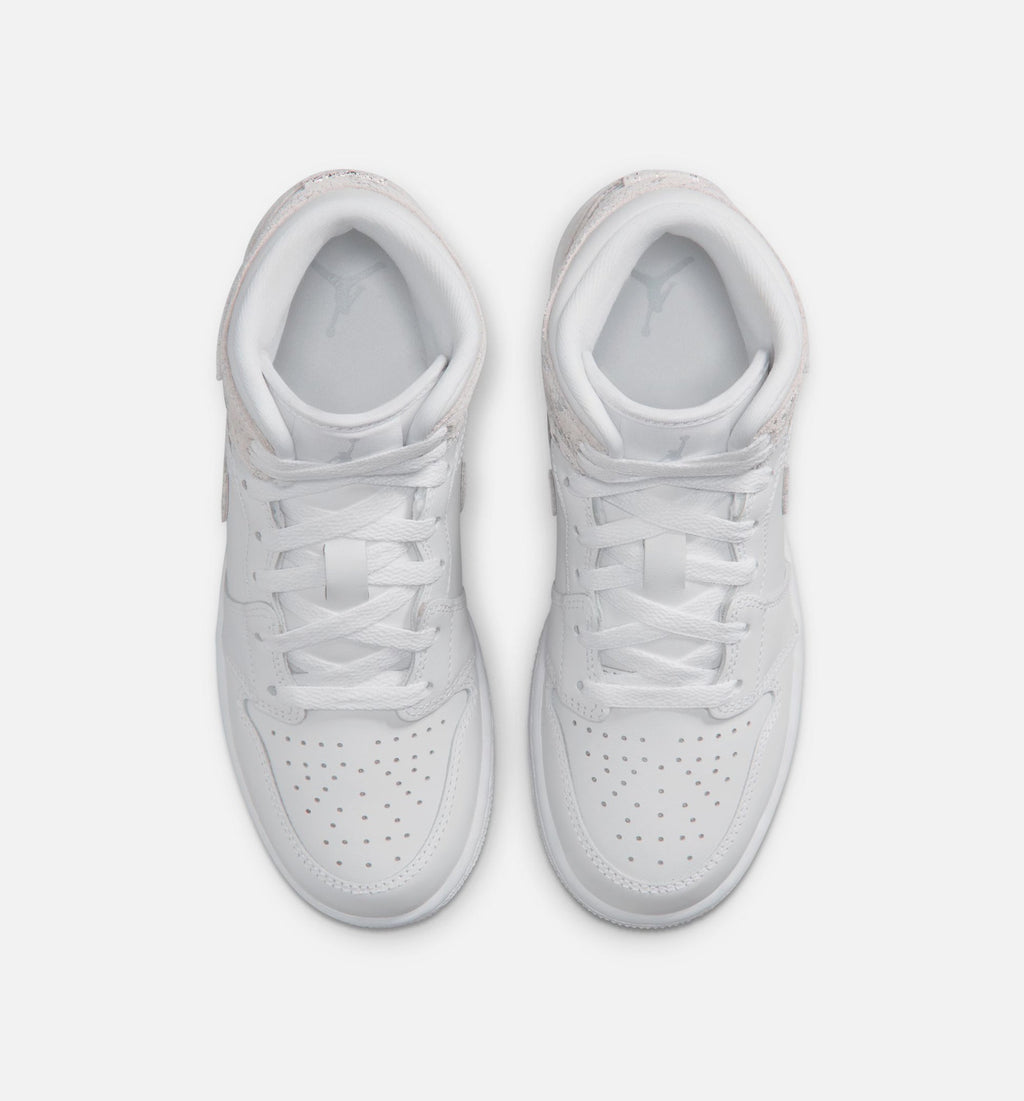Air Jordan 1 Mid SE “White Field Silver” 大童休闲鞋