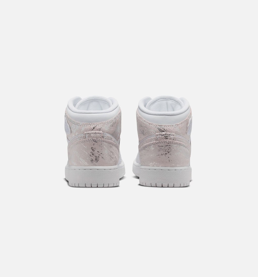 Air Jordan 1 Mid SE “White Field Silver” 大童休闲鞋