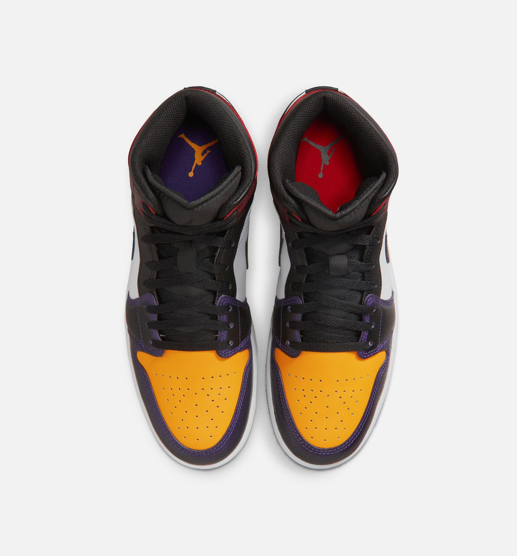 Air Jordan 1 Mid SE “True Red White Court Purple Black” 男士休闲鞋