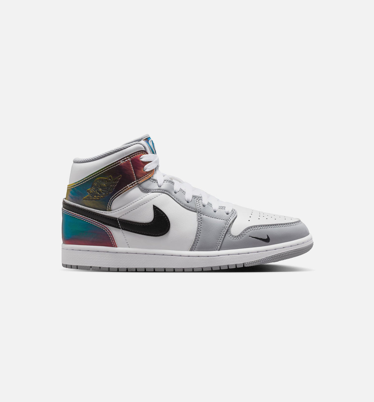 Air Jordan 1 Mid SE “Black White Wolf Grey” 男士休闲鞋