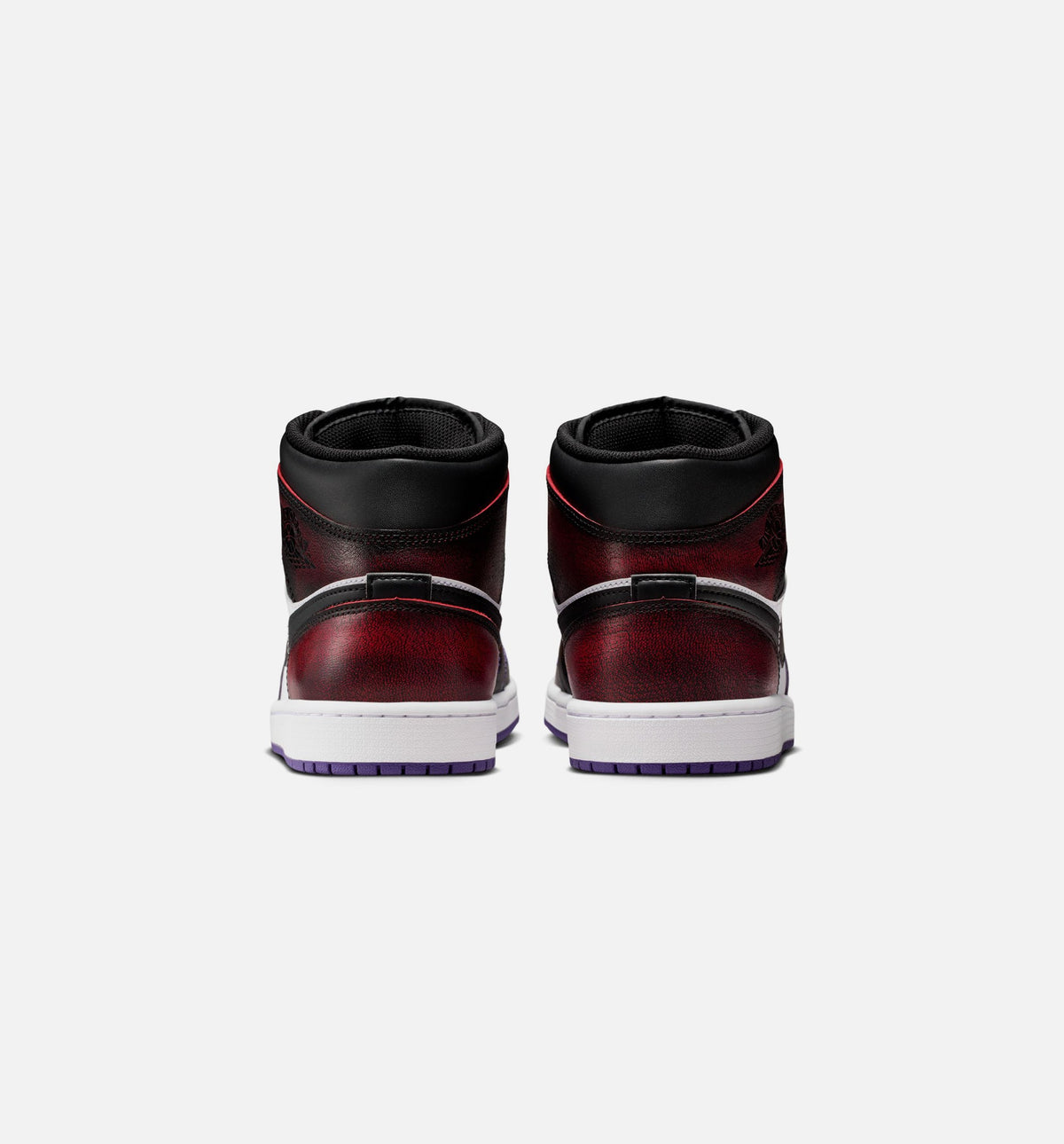Air Jordan 1 Mid SE “True Red White Court Purple Black” 男士休闲鞋