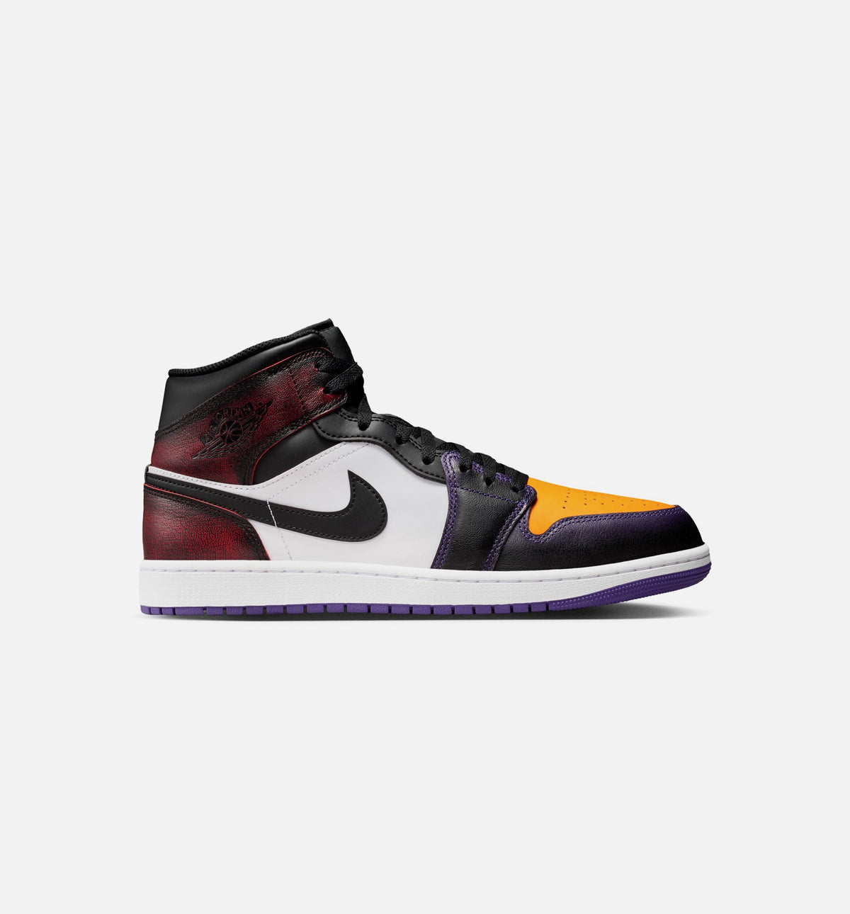 Air Jordan 1 Mid SE “True Red White Court Purple Black” 男士休闲鞋