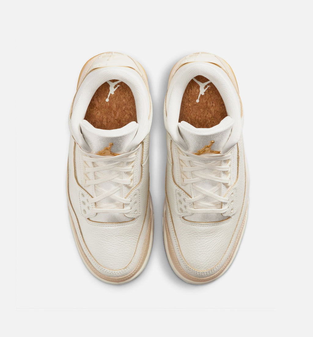 Air Jordan 3 Retro Women's Lifestyle Shoe - Sail / Team Gold / Pale Ivory / Metallic Gold / Ice