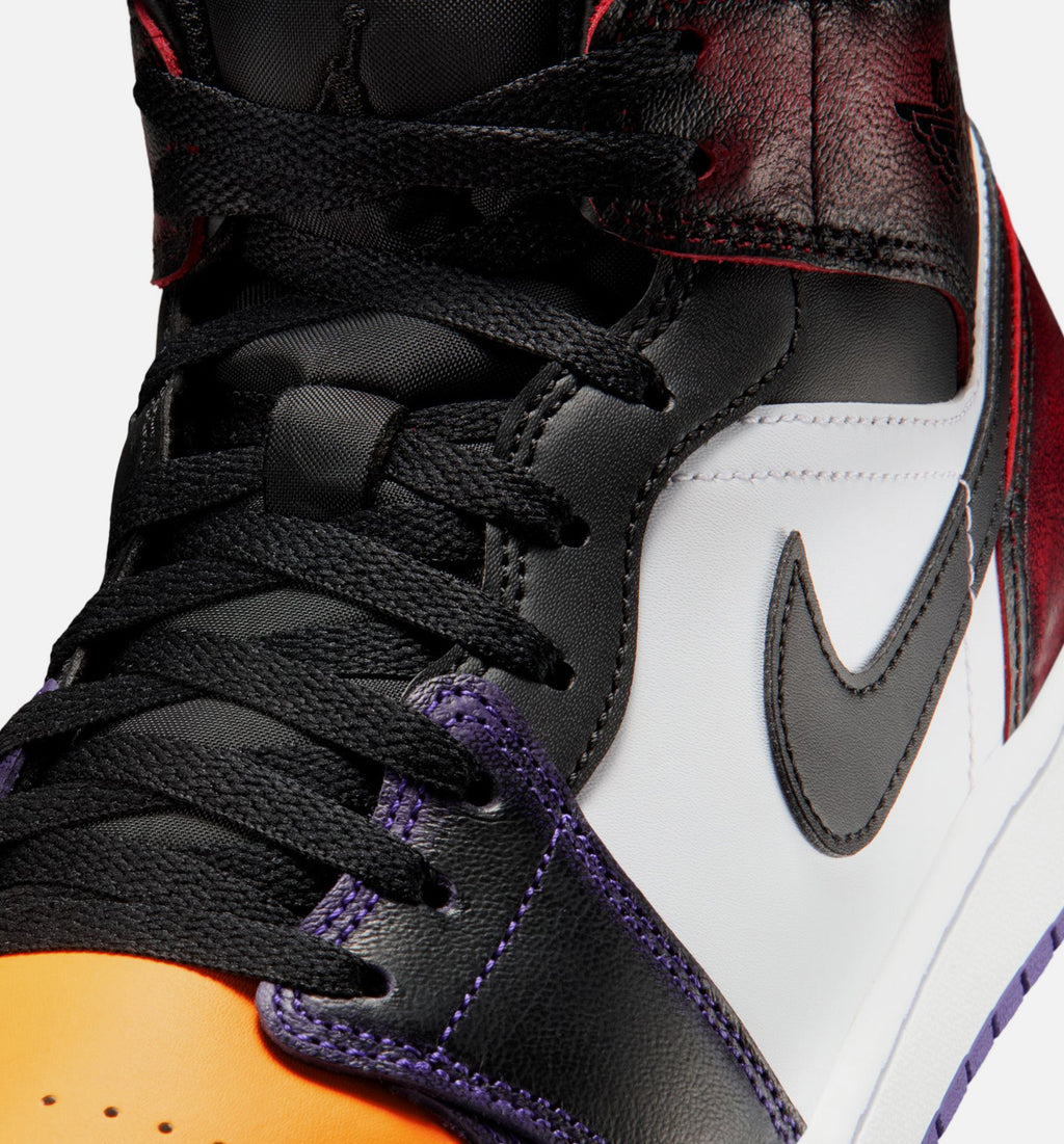 Air Jordan 1 Mid SE “True Red White Court Purple Black” 男士休闲鞋