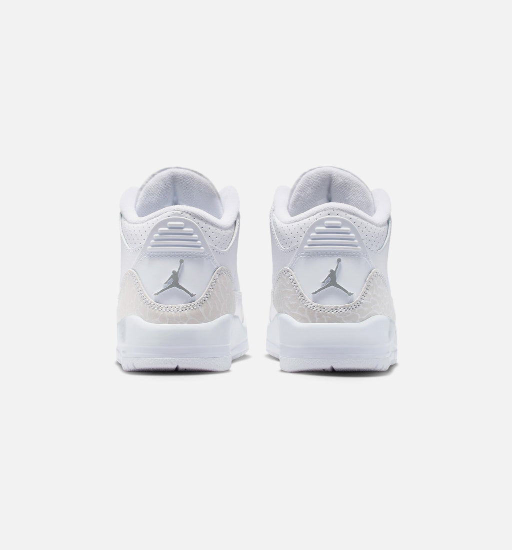 Air Jordan 3 Retro 白銀配色幼童休闲鞋 (PS)