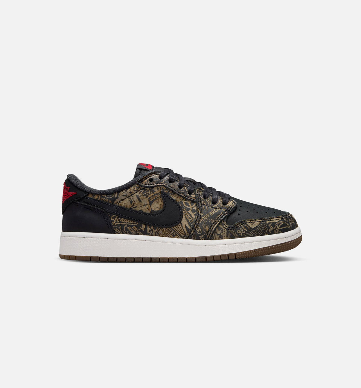 Air Jordan 1 Retro Low OG 黑红配色大童低帮休闲鞋 (GS)