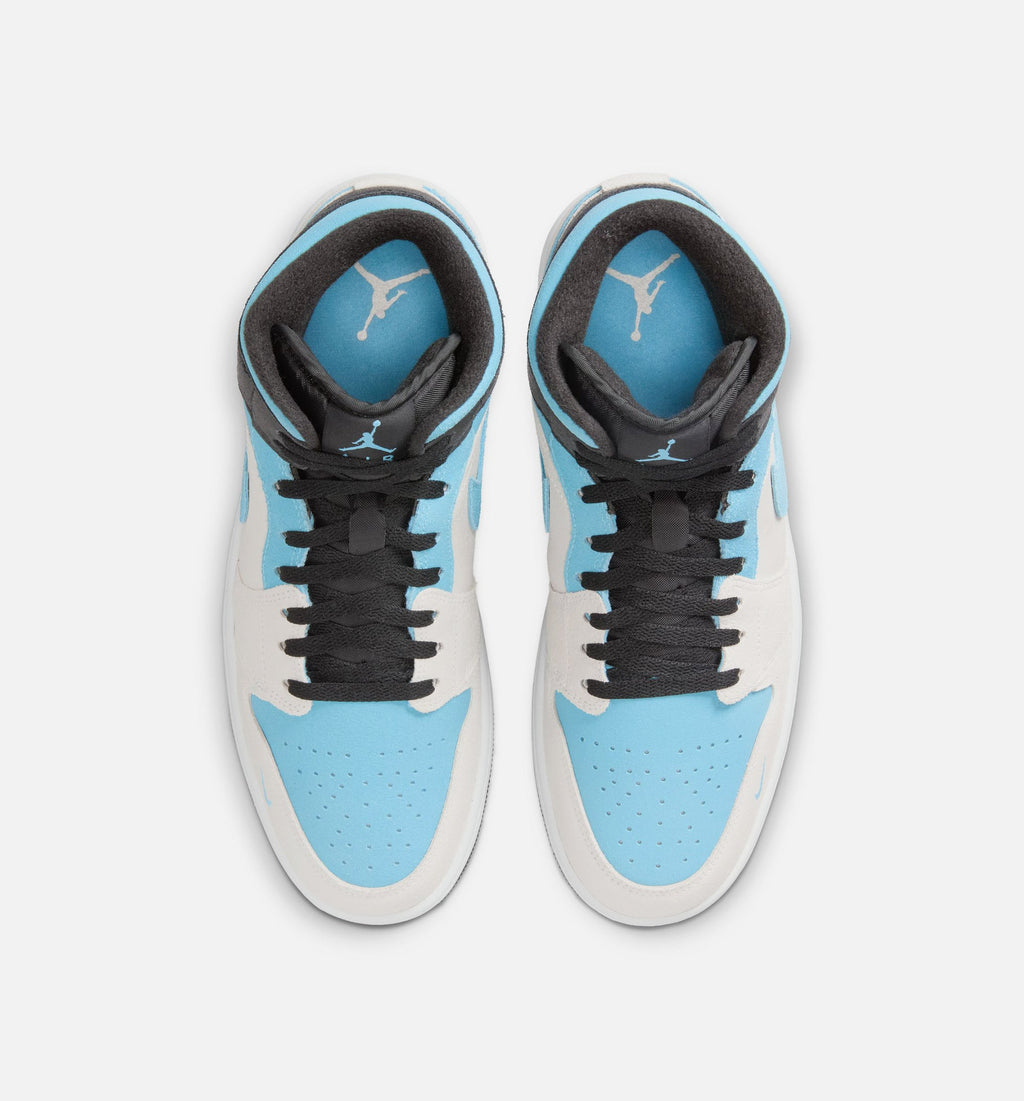 Air Jordan 1 Mid SE “Summit White Blue Chill Black” 男士休闲鞋