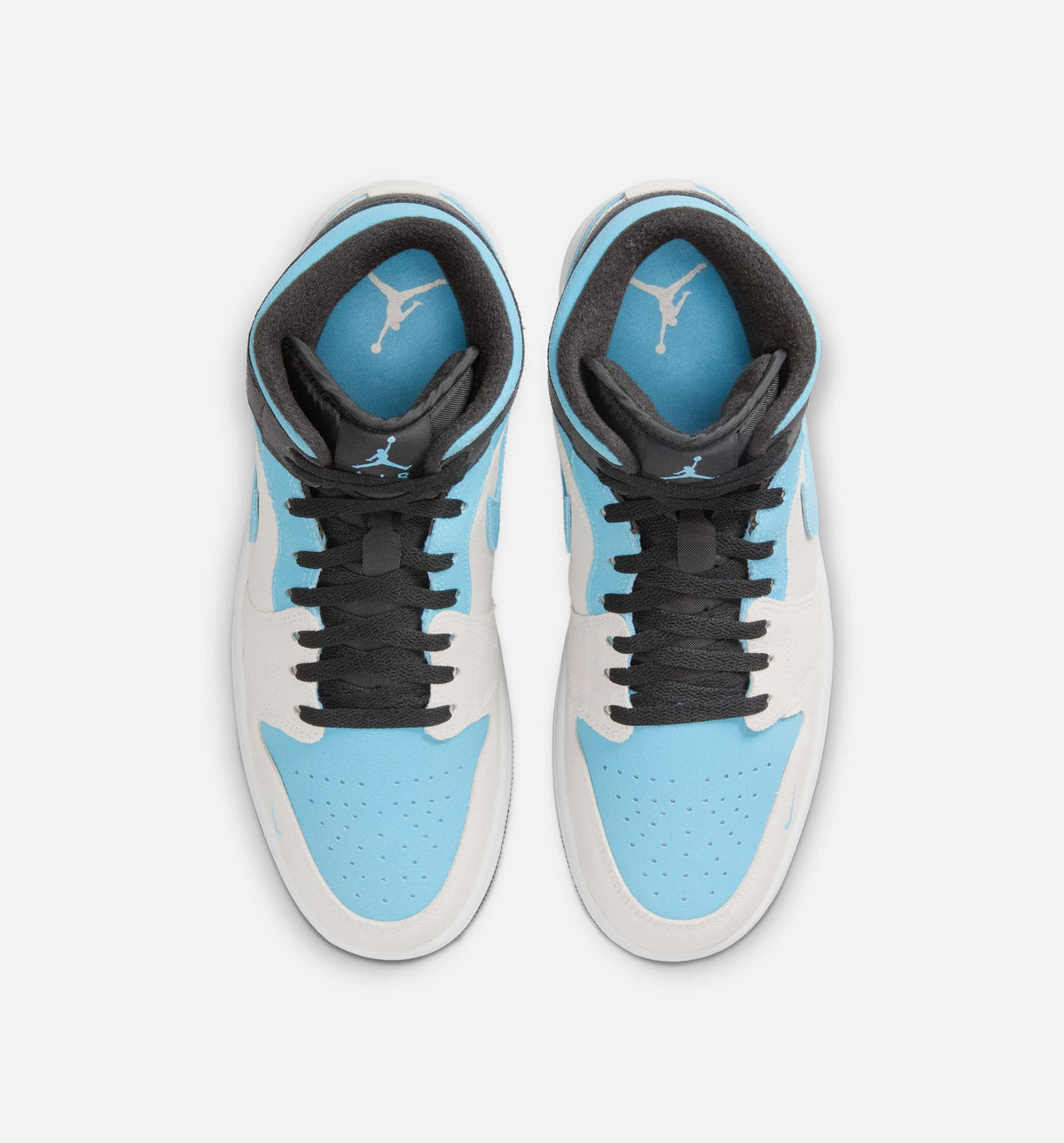 Air Jordan 1 Mid SE “Summit White Blue Chill Black” 男士休闲鞋