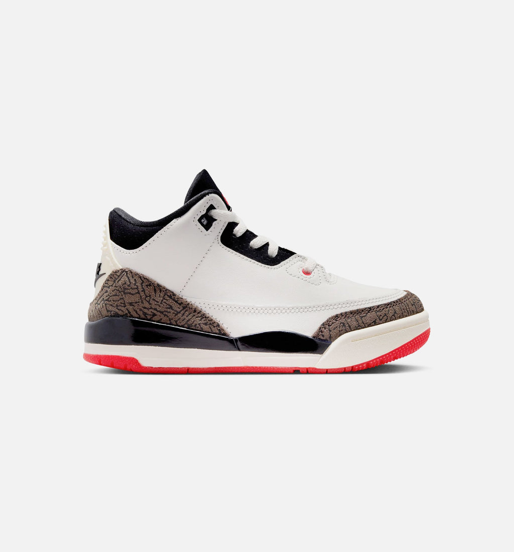 Air Jordan 3 Retro “Sail and University Red” 幼童休闲鞋 (PS)