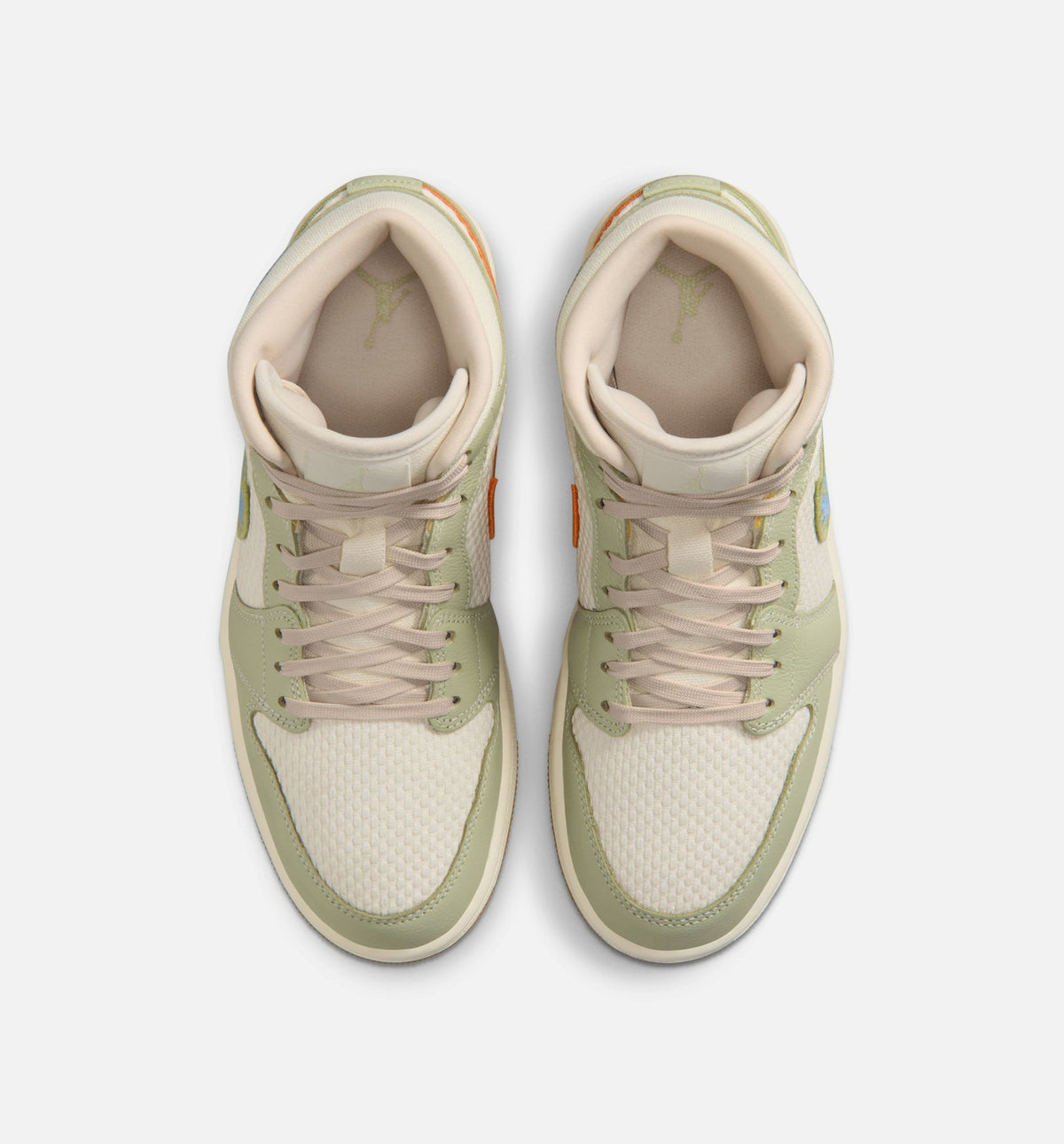 Air Jordan 1 Mid SE Women's Lifestyle Shoe - Olive Aura / Pearl White / Lawn